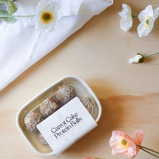 Carrot Cake Protein Balls in packet and sealed 