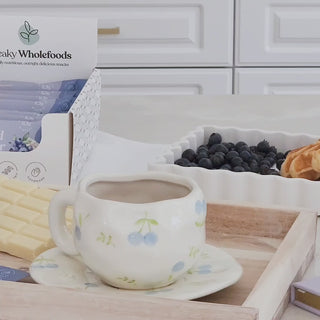 A video showcasing different scenarios where the nutrient-dense Blueberry White Choc Crumble Protein Bar by Sneaky Wholefoods can be enjoyed—at breakfast, as a post-workout snack, or on-the-go, all while supporting sustained wellbeing.