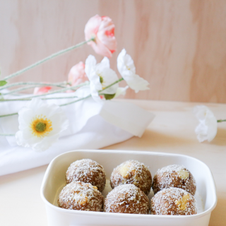 Carrot Cake Protein Balls Video showing Protein Balls in packet and out 