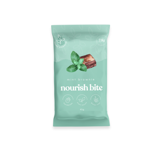 Mint Brownie Nourish Bite by Sneaky Wholefoods, combining rich chocolate flavour and refreshing mint in a nutrient-dense treat that aligns with our mission to sneak goodness into your day